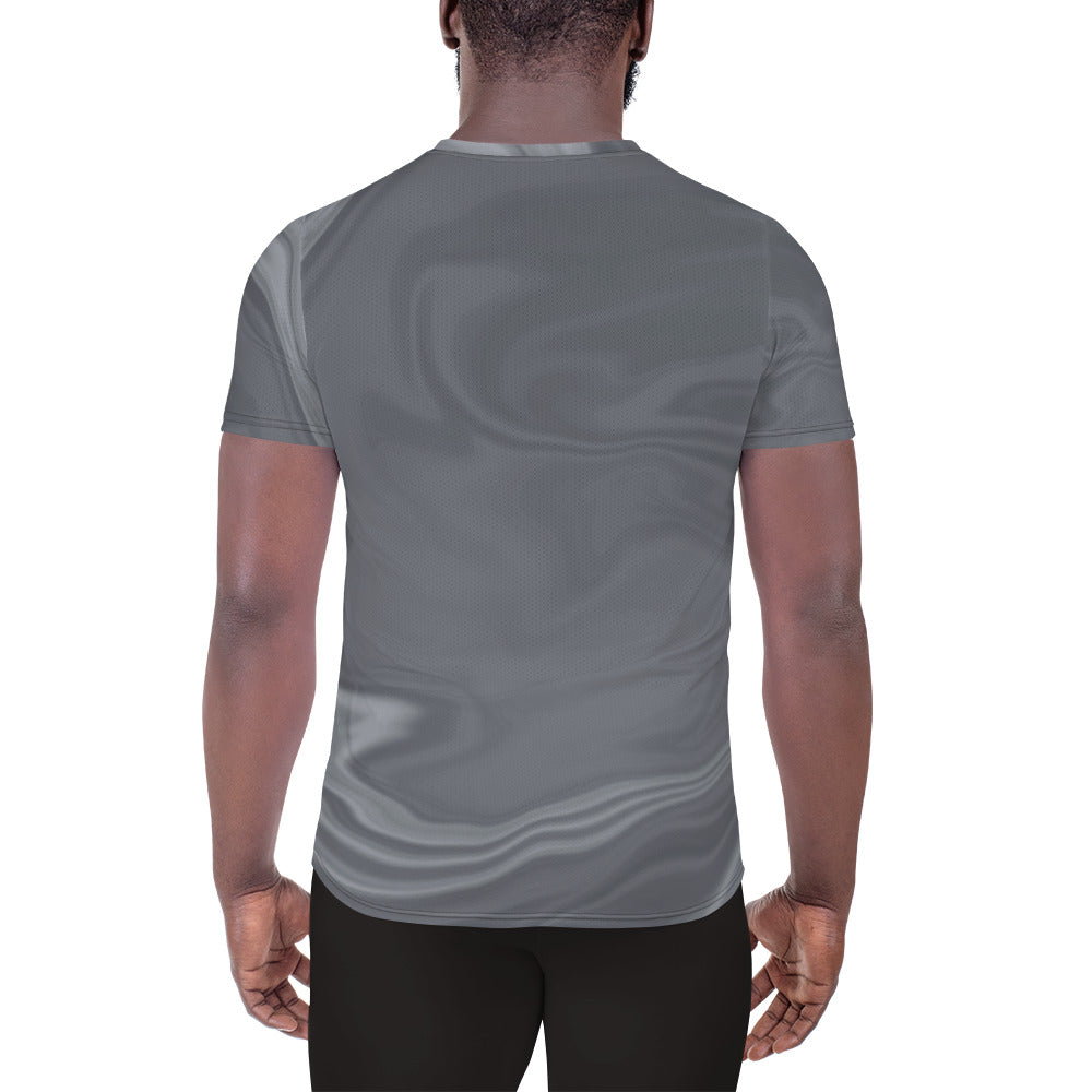 Men's Athletic T-shirt (Dark Waves)