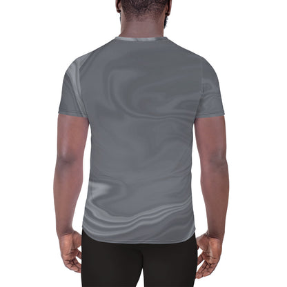Men's Athletic T-shirt (Dark Waves)