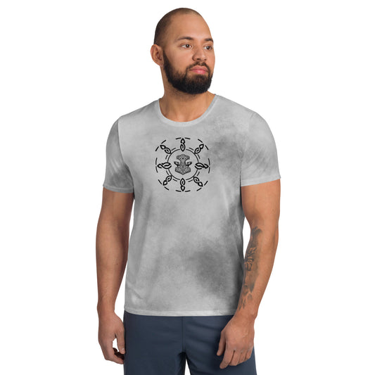 Camiseta deportiva para hombre (Vikingo) Gris