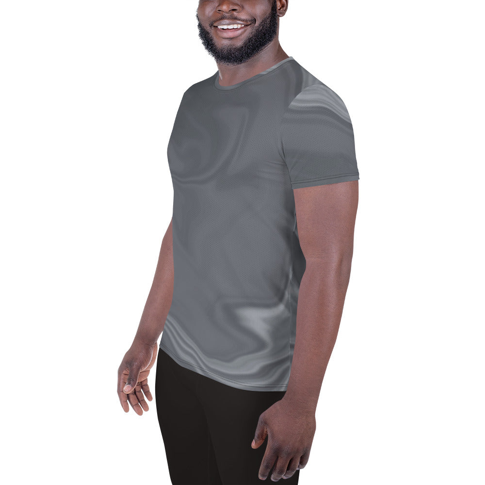 Men's Athletic T-shirt (Dark Waves)