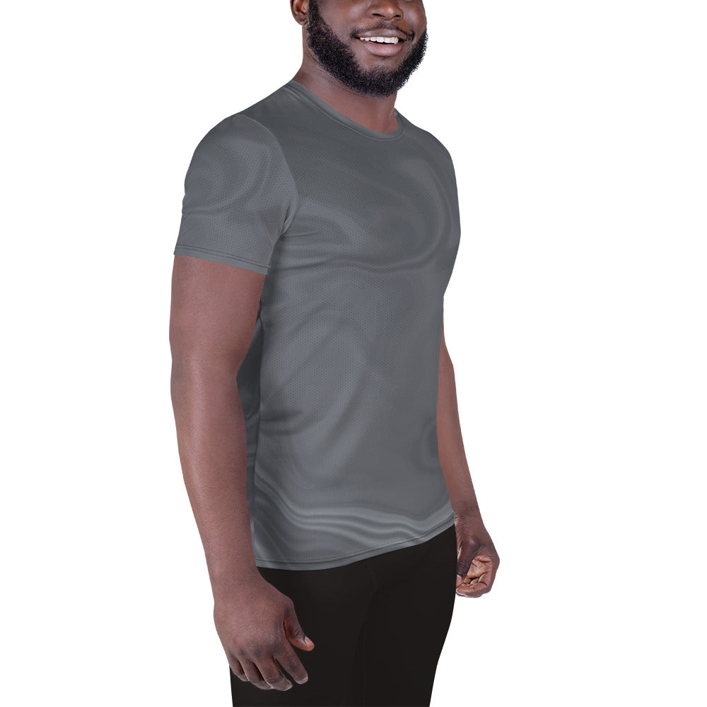 Men's Athletic T-shirt (Dark Waves)