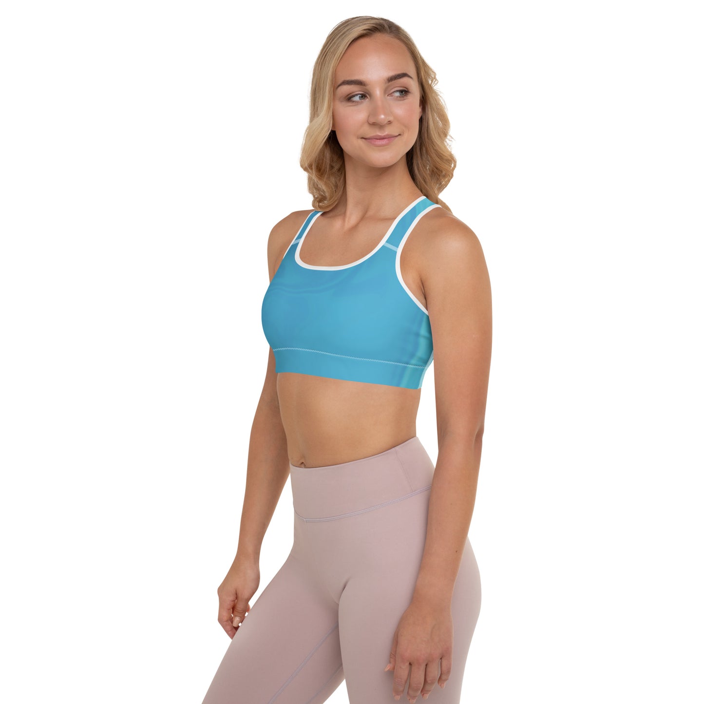 Padded Sports Bra (Whimsi Waves)