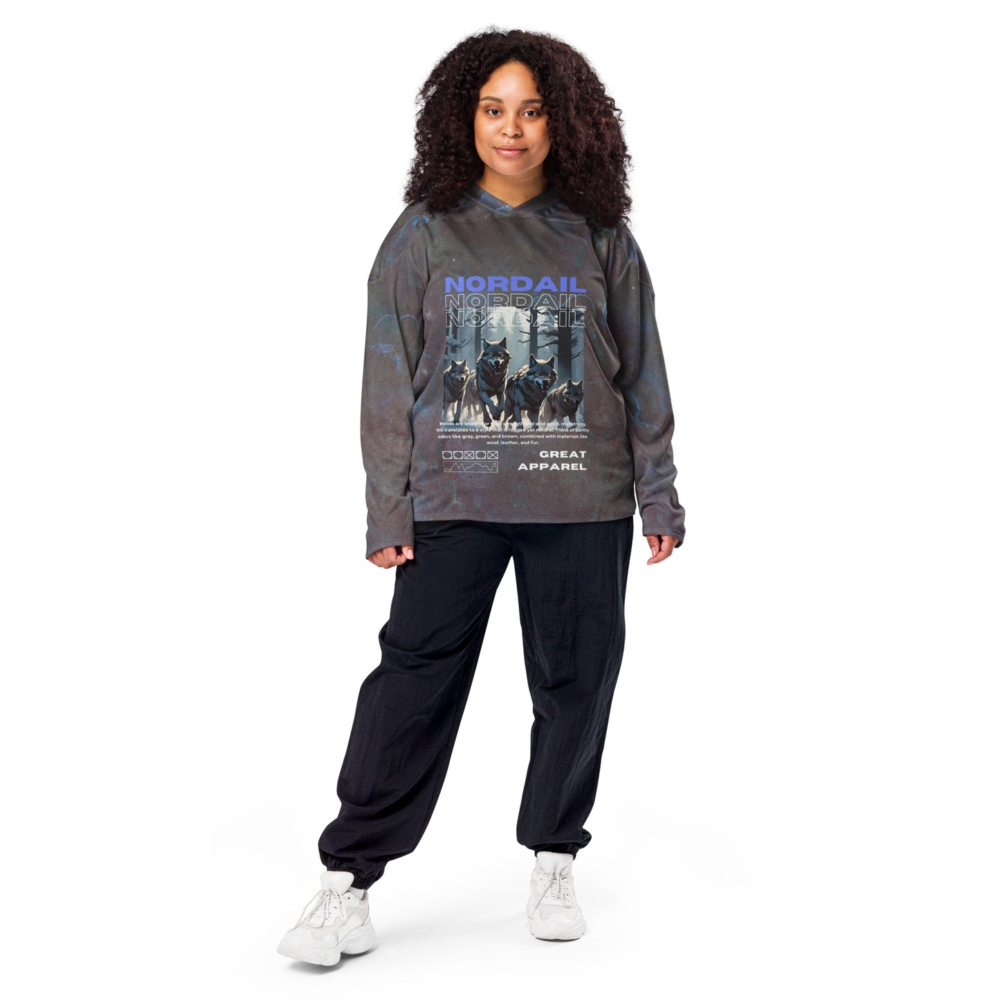 Unisex Jersey (Modern Typography Wolves)