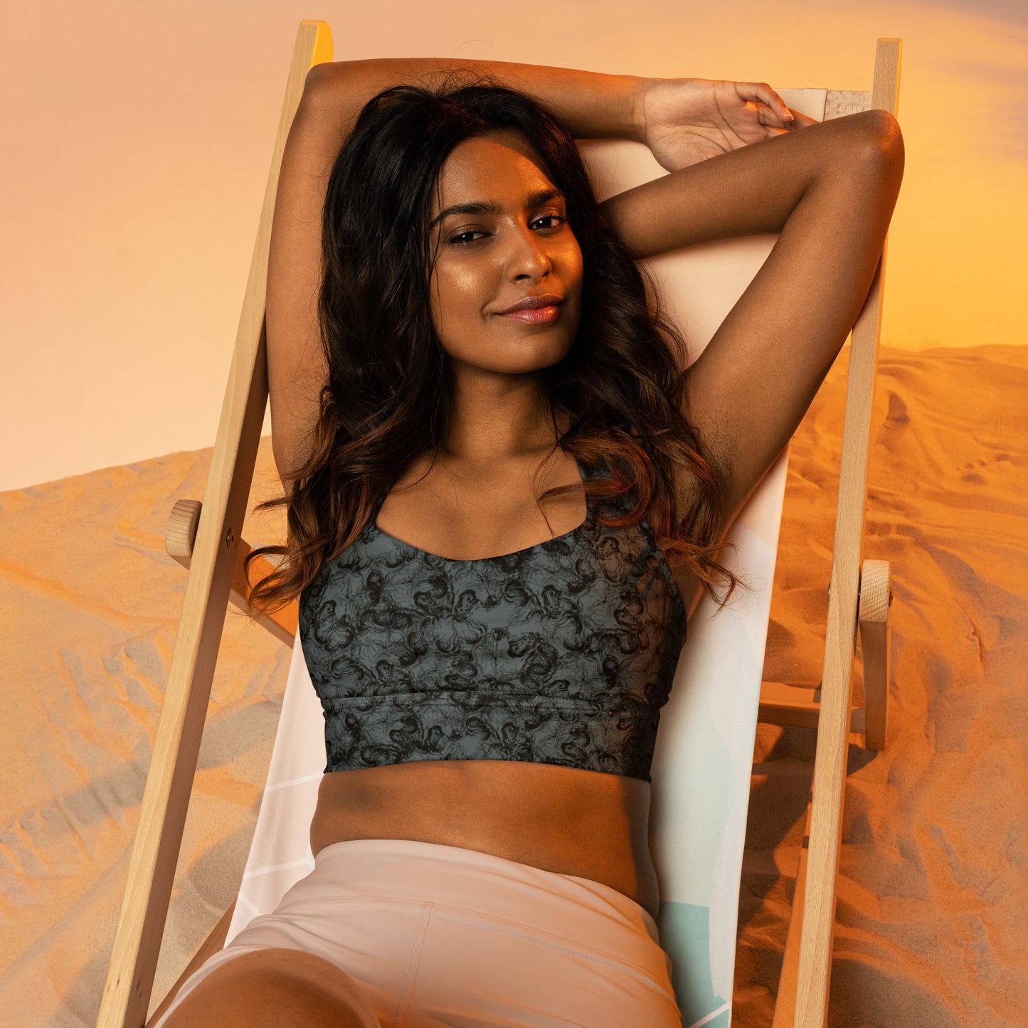 Longline Sports Bra (Wolfs Of Fire)