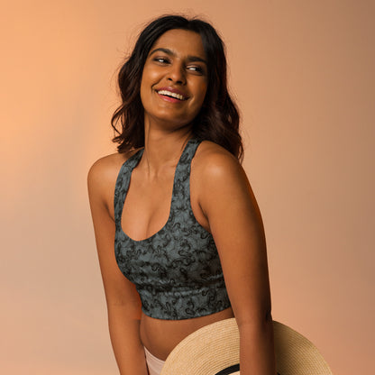 Longline Sports Bra (Wolfs Of Fire)
