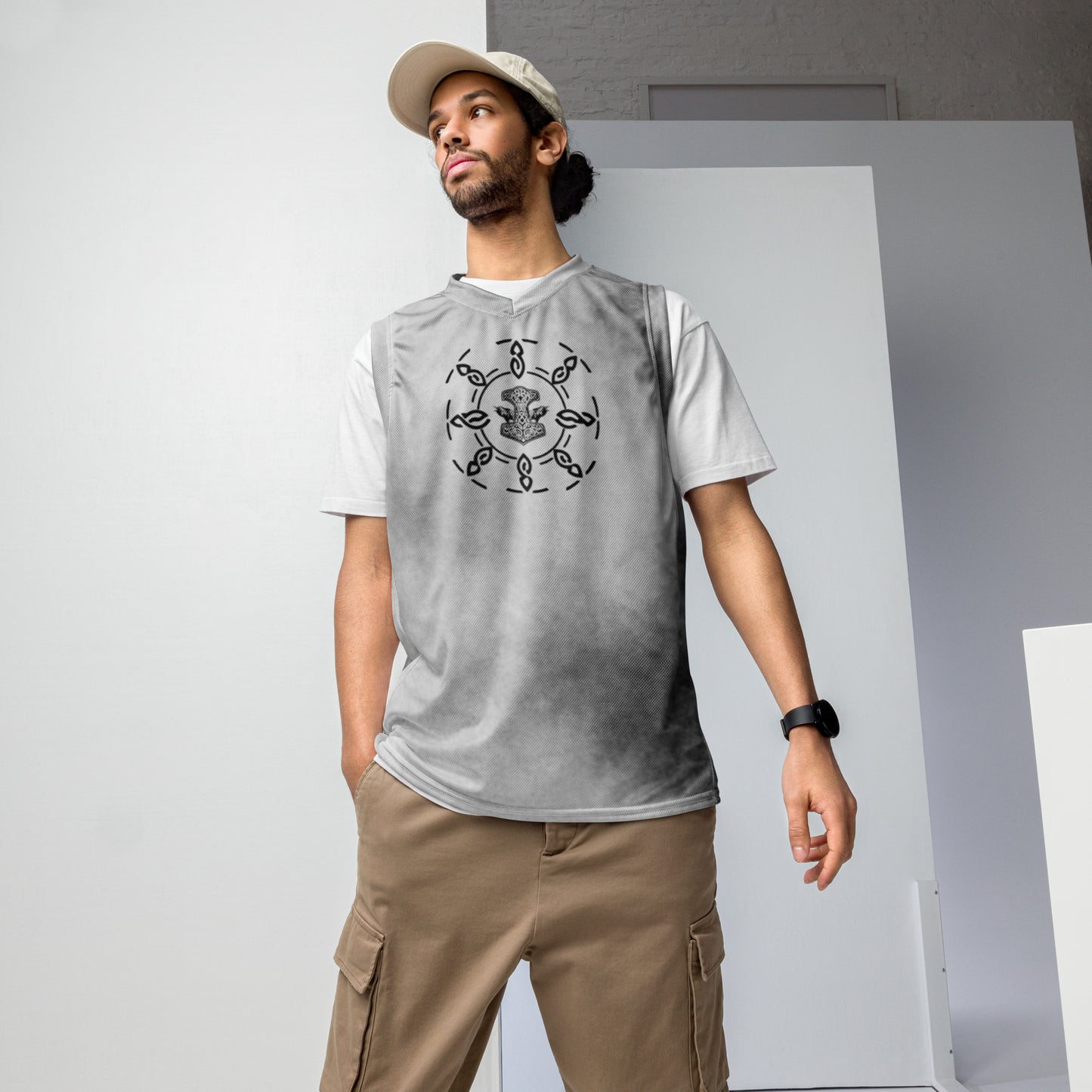 Unisex Basketball Jersey (Viking) Grey