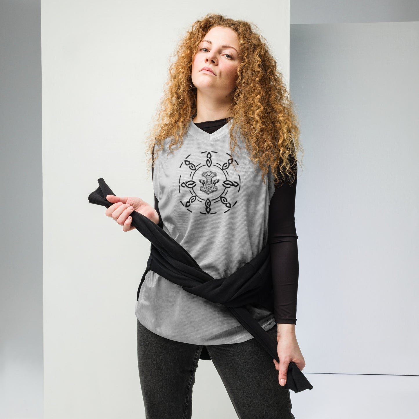 Unisex Basketball Jersey (Viking) Grey