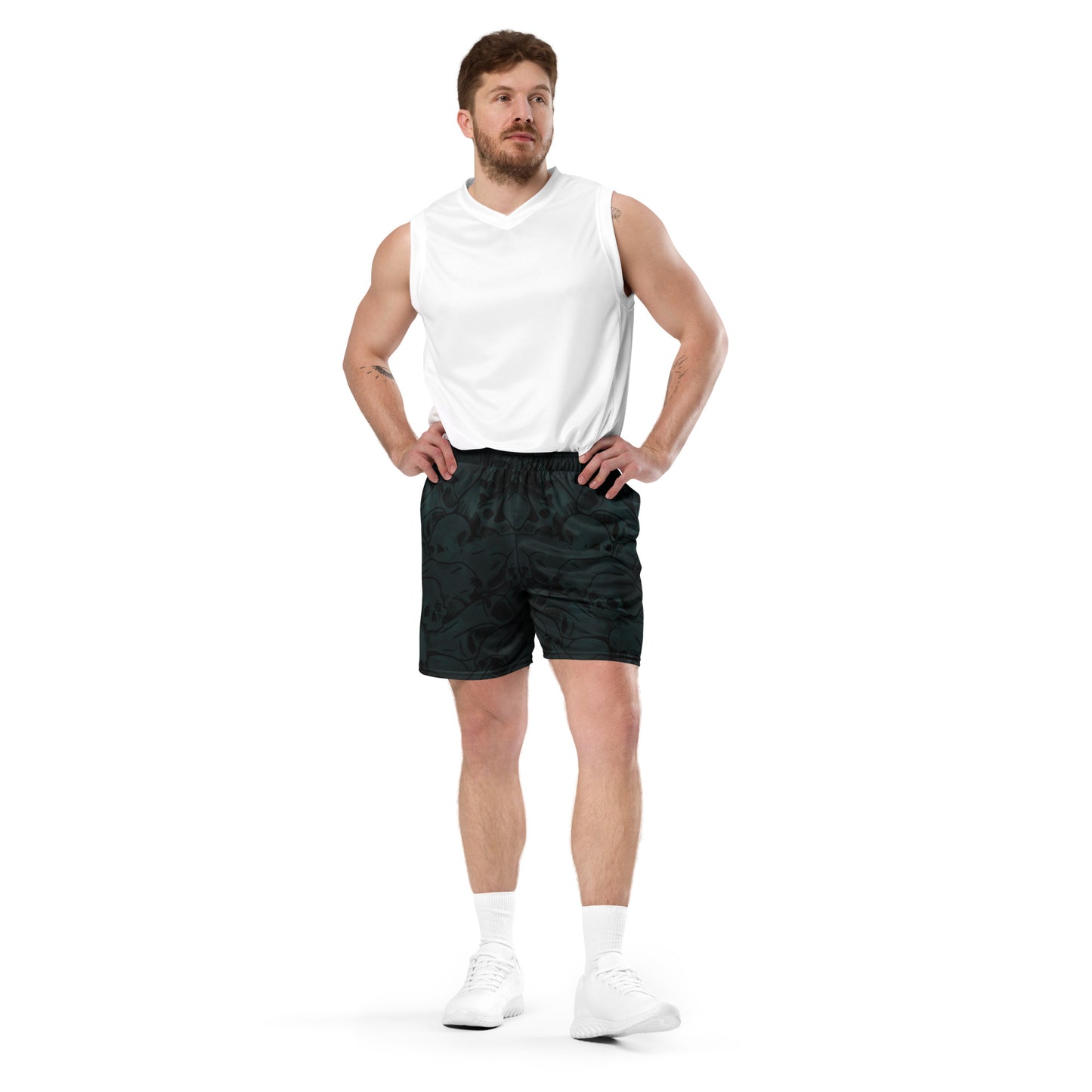 Unisex Mesh Shorts (Skulls Of Tundra)
