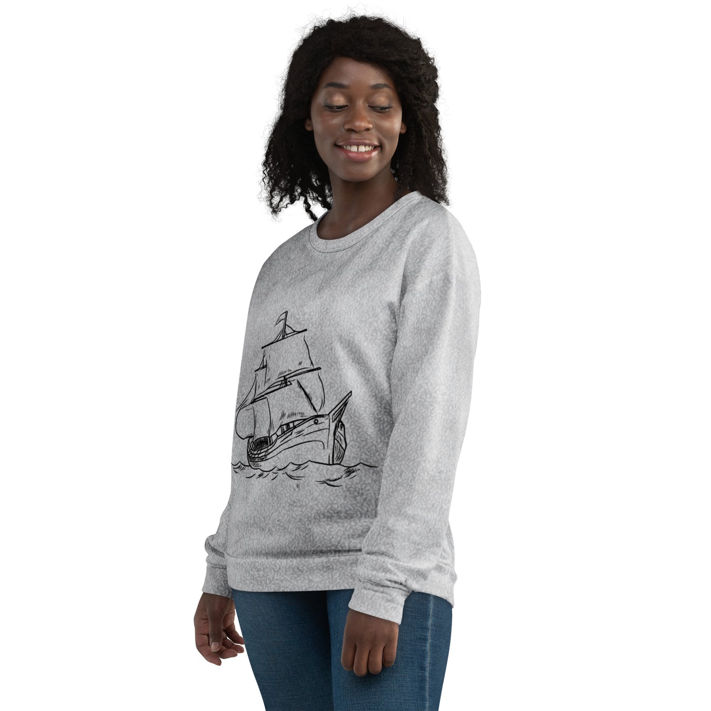 Unisex Sweatshirt (Old Ship Poster)