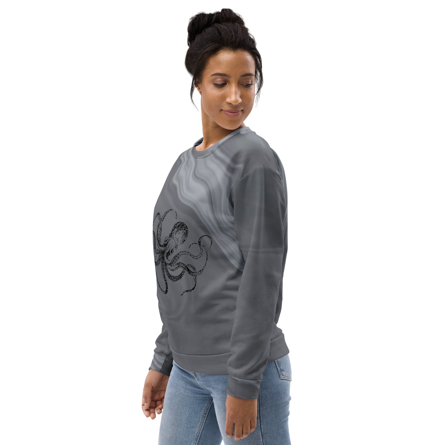 Unisex Sweatshirt (Dark Wave Octupus)