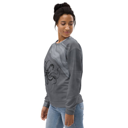 Unisex Sweatshirt (Dark Wave Octupus)