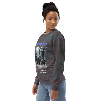Unisex Sweatshirt (Modern Typography Wolves)