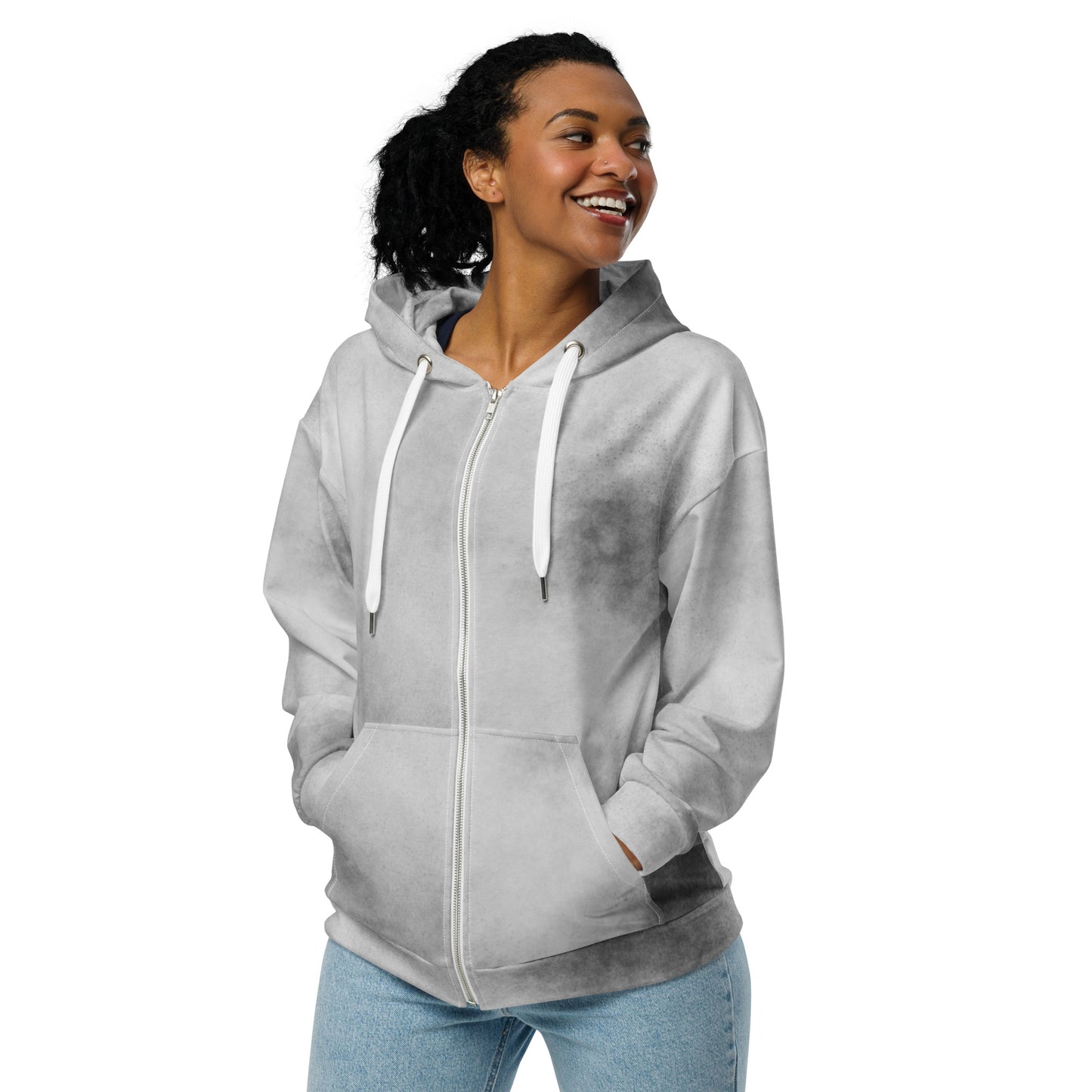 Unisex Zip Hoodie (Viking) Grey