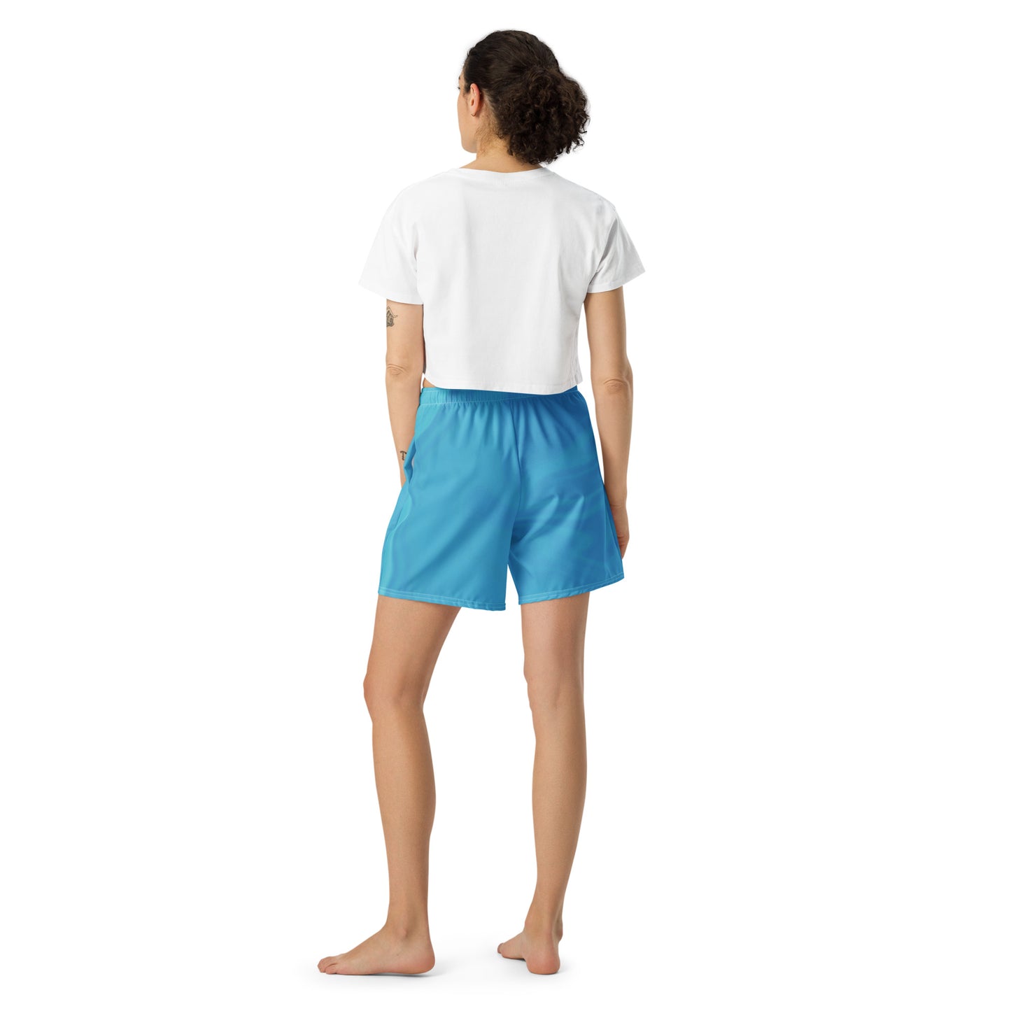 Unisex Athletic Long Shorts (Whimsi Waves)
