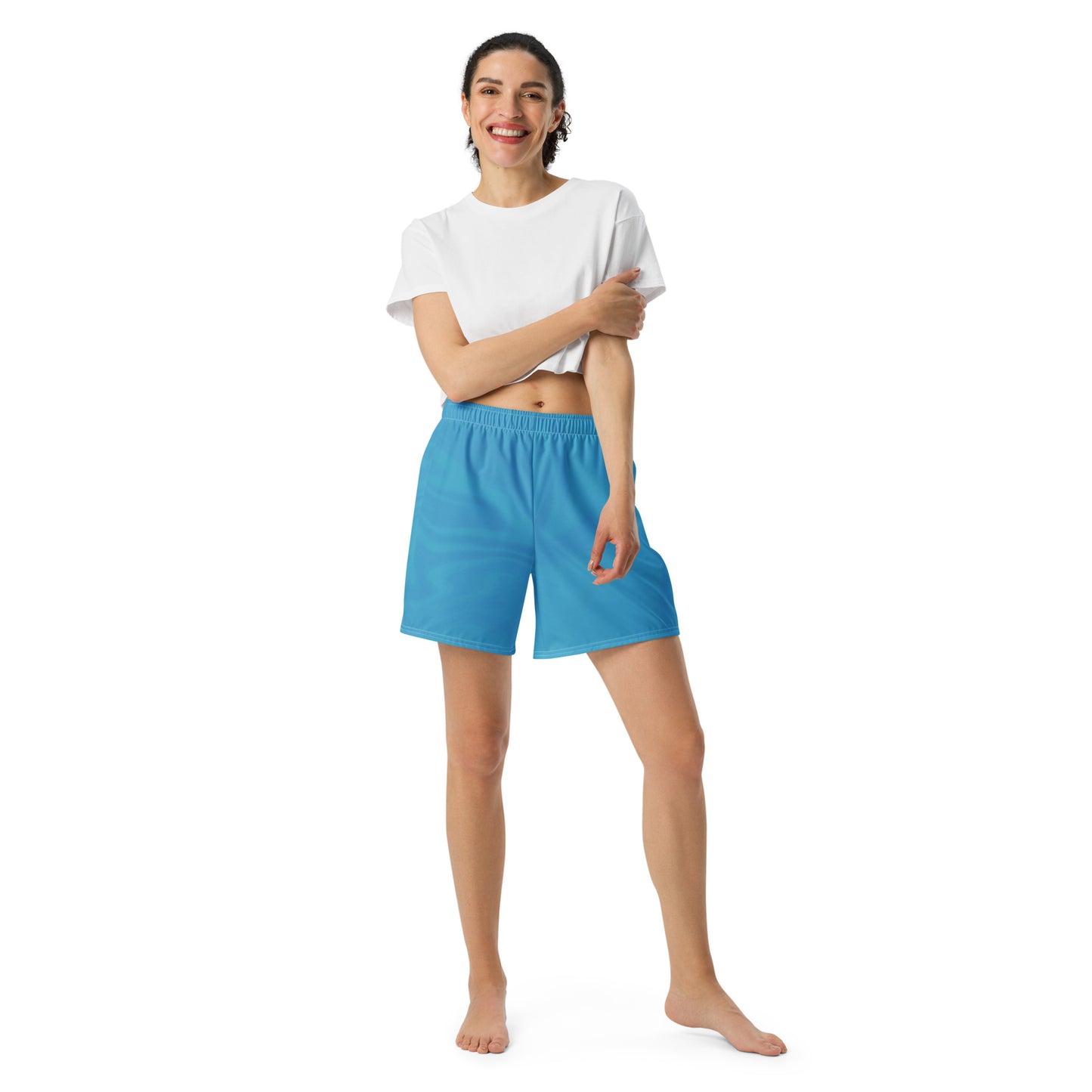 Unisex Athletic Long Shorts (Whimsi Waves)